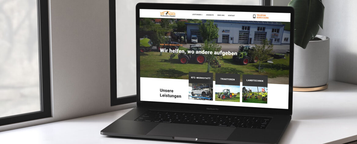 Website für KFZ Anderl